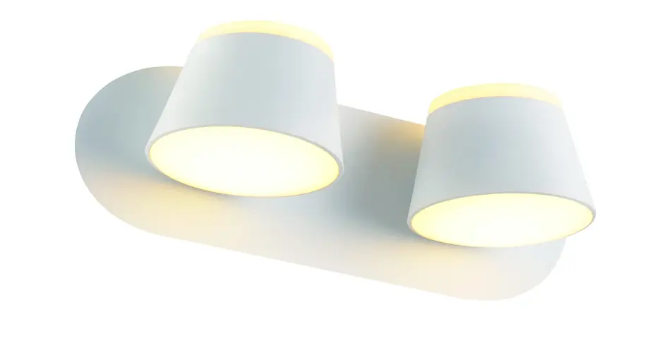 ^WALL MOUNTED LUMINAIRE LED 16W 3000K 1280LM WHITE METAL 27X12X11CM LUCIDO - изображение 2