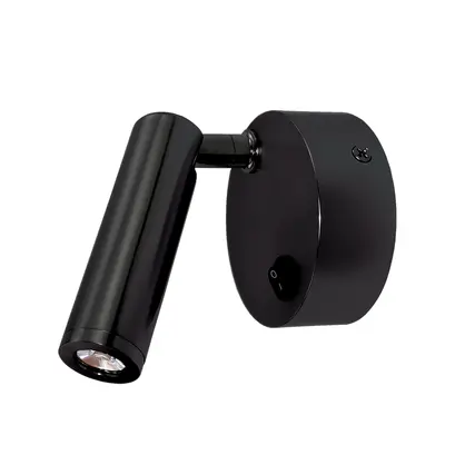 LED АПЛИК 3W МАТОВО ЧЕРЕН ПРЕНОСИМ 50° 210Lm 4000Κ 230V INYOKA2