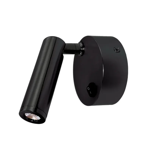 LED АПЛИК 3W МАТОВО ЧЕРЕН ПРЕНОСИМ 50° 210Lm 4000Κ 230V INYOKA2