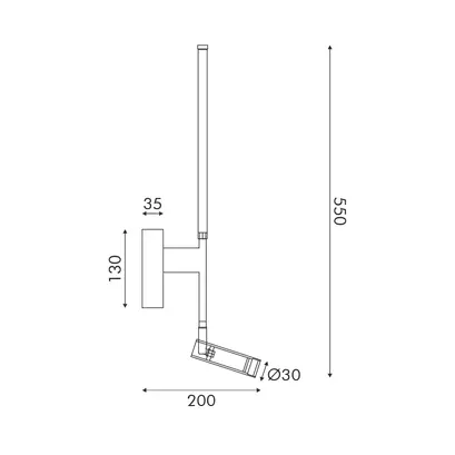 АПЛИК LED 5W +COB 3W 700LM 3000K IP20 БЯЛ АЛУМИНИЙ+АКРИЛ