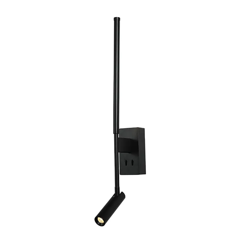 АПЛИК LED 5W + COB 3W 700LM 3000K IP20 ЧЕРЕН АЛУМИНИЙ+АКРИЛ