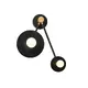 WALL MOUNTED LUMINAIRE 2XE27 BLACK MARBLE 18Χ74X23CM CLOCK - изображение 4