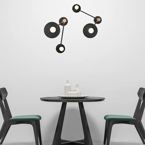 WALL MOUNTED LUMINAIRE 2XE27 BLACK MARBLE 18Χ74X23CM CLOCK - изображение 2