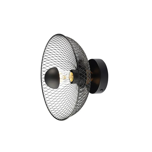 ^WALL MOUNTED LIGHTING 1ΧE27 BLACK METAL D24Χ12CM KOBE