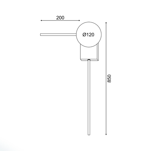 WALL LUMINAIRE 1xG9 CYCLOPS BLACK METAL+ WHITE GLASS 30Χ17Χ85CM - изображение 3