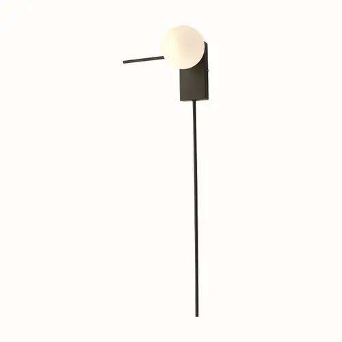 WALL LUMINAIRE 1xG9 CYCLOPS BLACK METAL+ WHITE GLASS 30Χ17Χ85CM - изображение 4