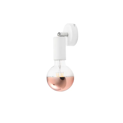 WALL MOUNTED 1ΧΕ27 WHITE MAT METAL 8Χ8Χ14CM MOHICANS