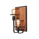 ^WALL MOUNTED LUMINAIRE 2XE27 WOOD+BLACK METALLIC 25X16XH36CM TESLA