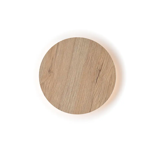 WALL LUMINAIRE LED 5W 3000K LIGHT WOOD SHADE MDF CIRCLE Φ14XH3,6CM ECLIPSE