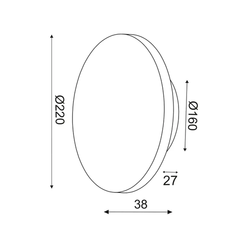 WALL LUMINAIRE LED 10W 3000K DARK WOOD SHADE MDF CIRCLE Φ22XH3,6CM ECLIPSE - изображение 3