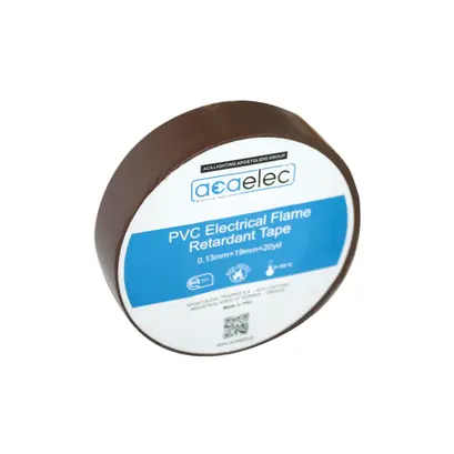 ^ ЕЛЕКТРОТЕХНИЧЕСКА PVC ЛЕНТА ACAELEC КАФЯВА 0.13mmx19mmx20yds