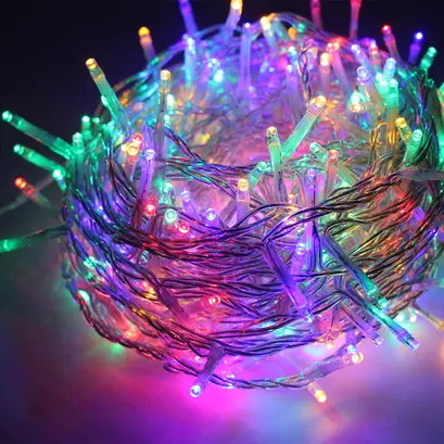 ^ 20ЛЕД НИЗ СВЕТЛИНИ БАТЕРИЯ (2xAA), RGB СТАБИЛЕН, IP20, 190 + 30cm, TRAN / НАЕМ ОЛОВО КАБЕЛ