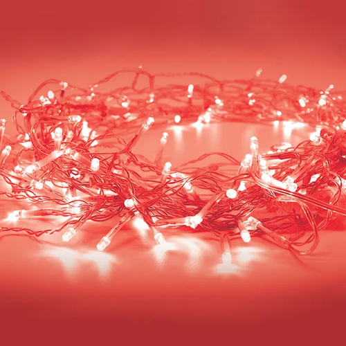 ^ 50LED НИЗ СВЕТЛИНИ БАТЕРИЯ (2xAA), ЧЕРВЕН СТАБИЛЕН, IP20, 490 + 30cm, TRAN / НАЕМ ОЛОВО КАБЕЛ