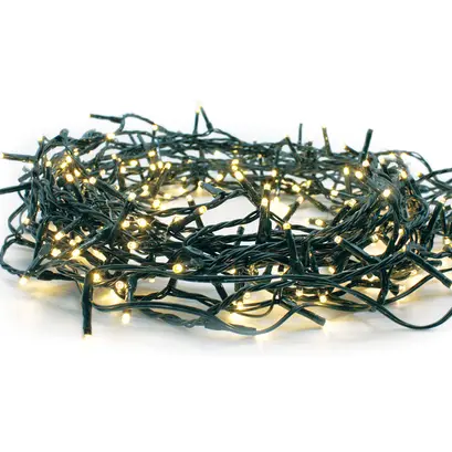 ^ 50LED НИЗ СВЕТЛИНИ БАТЕРИЯ (3xAA), CW 6 / 18 ТАЙМЕР & 8 ФУНКЦИИ, IP44, 490 + 30cm, ЗЕЛЕН ВОДЕЩ КАБЕЛ