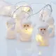СИЛИКОНОВ ДЯДО КОЛЕДА, 10 LED КРУШКИ СЕРИЯ БАТЕРИИ (2xAA), WW, IP20, 135+30cm, DIFF. КАЛ. ТРОФ.