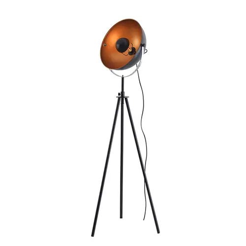 ПОДОВА ЛАМПА 1ΧΕ27 МЕТАЛНО ЧЕРНО/ЗЛАТНО  Φ48ΧΗ150CM CAMARA - изображение 4