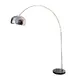 FLOOR LUMINAIRE BLACK MARBLE & CHROME SHADE 1 X E27 MATILDA
