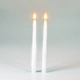2 REAL WAX HOUSEHOLD WHITE CANDLES 2 WW LED BATT:2XAAA(NOT INCL) ON/OFF REMOTE CONTROL  IP20 DIAM:2,2*27cm