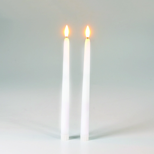 2 REAL WAX HOUSEHOLD WHITE CANDLES 2 WW LED BATT:2XAAA(NOT INCL) ON/OFF REMOTE CONTROL  IP20 DIAM:2,2*27cm