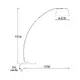 FLOOR LAMP WHITE MARBLE BASE & FABRIC SHADE 1XE27 LENNON - изображение 2