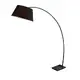 FLOOR LAMP BLACK MARBLE BASE & FABRIC SHADE 1XE27 LENNON