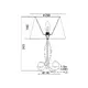 TABLE LAMP1XE14 PATINA METAL WHITE FABRIC SHADE ISMENE - изображение 2
