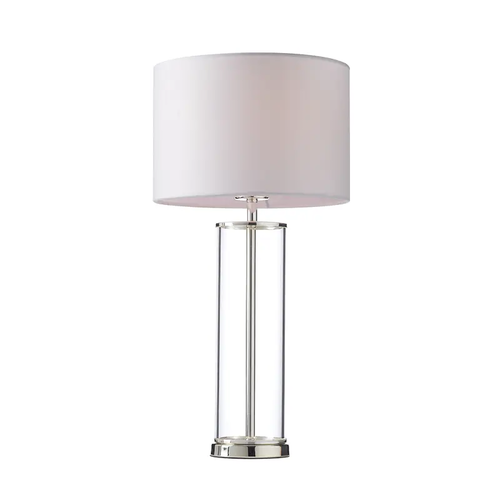 ^TABLE L/F 1ΧΕ27 GLASS+HAT+SILVER METAL Φ25ΧΗ48CM ANTELINO