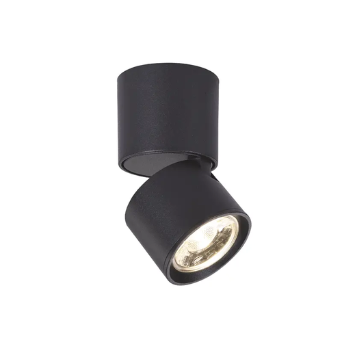 СТЕННА ЛАМПА ЛЕД 5W COB 80° 3000K 400LM ЧЕРЕН АЛУМИНИЙ  D5,6XH10CM PLUTO