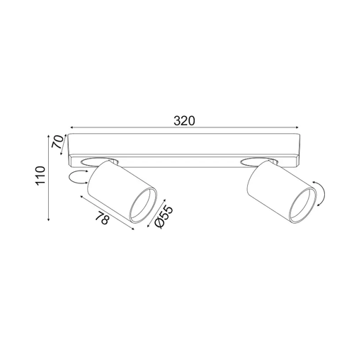 ^WALL MOUNTED LIGHTING 2XGU10 BLACK ALUMINUM 32Χ7Χ11CM ELITIS - изображение 2