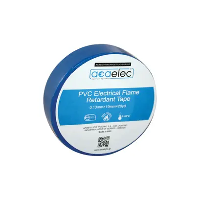 ^ ЕЛЕКТРОИЗОЛАЦИОННА PVC ЛЕНТА ACAELEC СИНЯ 0.13mmx19mmx20yds