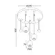 KIDS PENDANT 3XE27 MULTICOLOR Φ30ΧΗ60CM BUBBLES - изображение 2