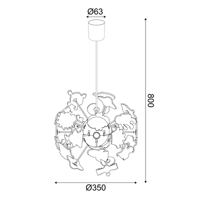 ПЕНДЕЛ 4ΧΕ14 ДЕТСКИ КОСМОС Φ35ΧΗ80CM SPACE