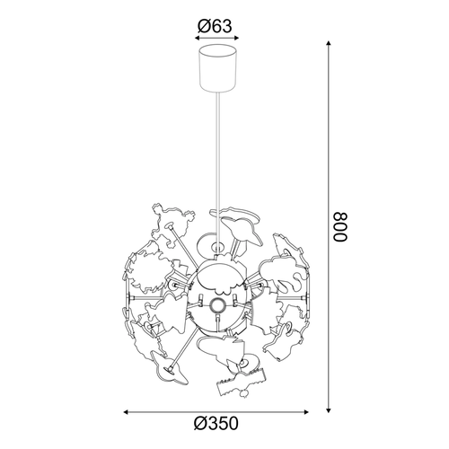 ПЕНДЕЛ 4ΧΕ14 ДЕТСКИ КОСМОС Φ35ΧΗ80CM SPACE - изображение 2
