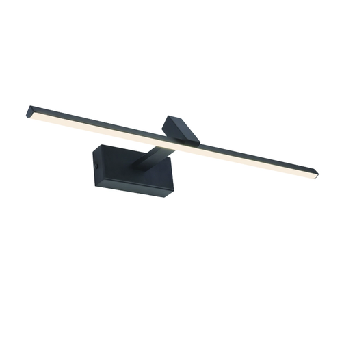 ^WALL MOUNTED LIGHTING LED 8W 3000K 520LM MIRAR BLACK METALLIC IP20 50X16,5X7,5CM