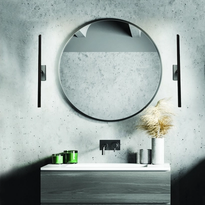 ^WALL MOUNTED LIGHTING LED 12W 3000K 780LM PALMA  BLACK METALLIC IP44 66,5X14,5X5CM
