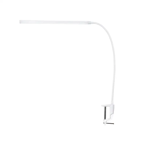 LED DESK LAMP 5W 4000K TOUCH WHITE WITH SPIRAL+CLAMP 230V Η85,5CMmax DELGADO