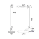 DESK LAMP LED 10W 800LM FRITZ WHITE CCT+DIMMABLE+TOUCH SWITCH+USB CHARGER - изображение 2