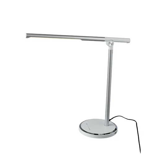 DESK LAMP LED 7W SILVER + WHITE CCT 300LM DIMMABLE+TOUCH SWITCH+USB CHARGER DEGAS