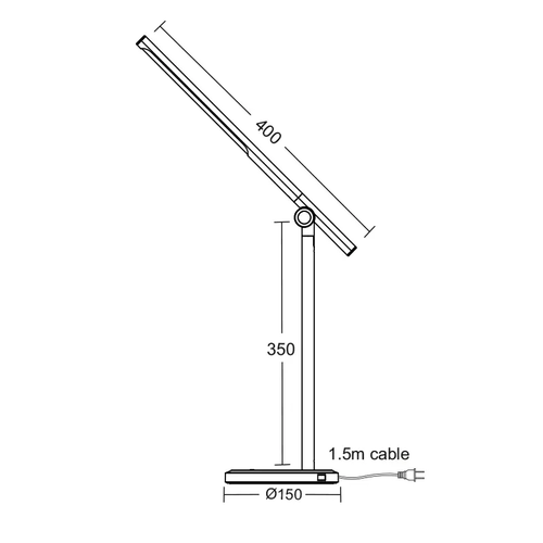 DESK LAMP LED 7W BLACK CCT 300LM DIMMABLE+TOUCH SWITCH+USB CHARGER DEGAS - изображение 3