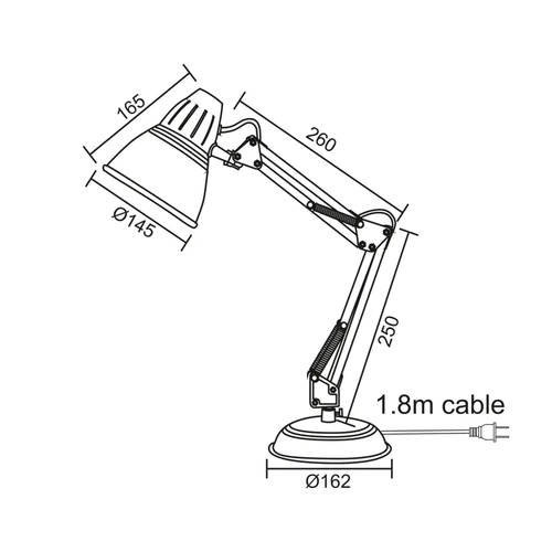 DESK LAMP 1ΧΕ27 SILVER METAL Φ16ΧΦ15ΧΗ50CM UFFICIO - изображение 2