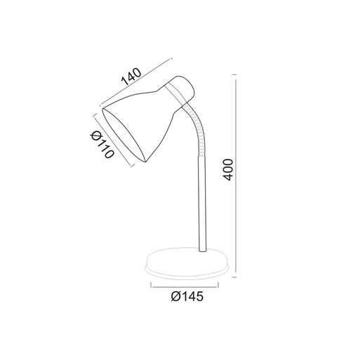 TABLE LAMP E27 40W GREY MAUI - изображение 2