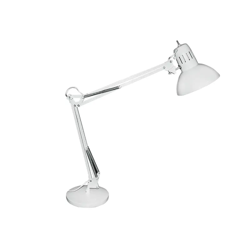 Metallic white desk lamp 1X60W E27 PENNA
