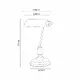 DESK LAMP 1XE27 GREEN GLASS PATINA BRASS METAL 250X300 PRESTIGE - изображение 3