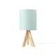 ^TABLE LIGHTING 1ΧΕ14 WOOD+PAL MINT SHADE Φ18XH40CM PICCOLO