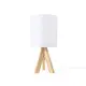 ^TABLE LIGHTING 1ΧΕ14 WOOD+WHITE SHADE Φ18XH40CM PICCOLO