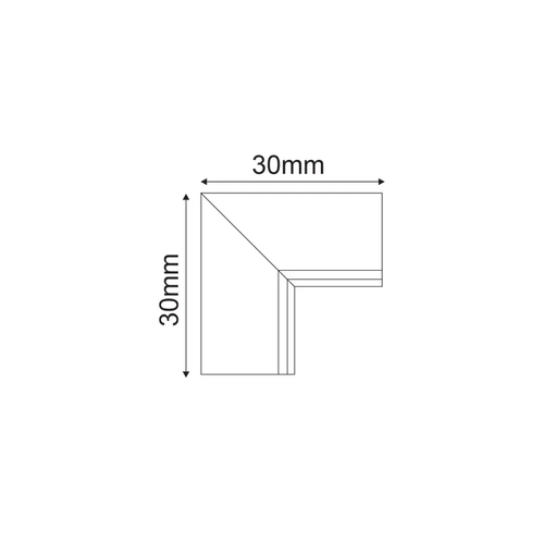 BLACK 90° CORNER FOR MINI MAGNETIC TRIMLESS TMT*MB - изображение 2