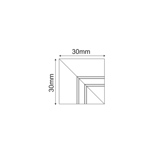 BLACK 90° INNER CORNER FOR MINI MAGNETIC TRIMLESS TMT*MB - изображение 2