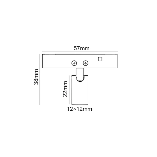 МИНИ ЧЕРЕН КВАДРАТЕН МАГНИТЕН СПОТ 24V DC 1W 3000K 80LM 24° RA90 5 ГОДИНИ 12*22(38)ΜΜ - изображение 2