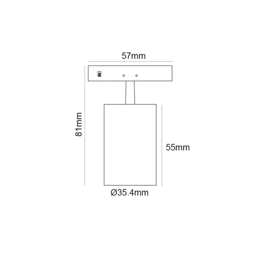 МИНИ ЧЕРЕН МАГНИТЕН СПОТ С УВЕЛИЧЕНИЕ 24V DC 5W 3000K 470LM max. 20-60° RA90 5 ГОДИНИ Φ35,4*55(81)ΜΜ - изображение 2