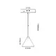 MINI BLACK MAGNETIC PENDANT LUMINAIRE 24V DC 2W 4000K 170LM 36° RA90 5 YRS Φ45*35,5(1000)ΜΜ - изображение 2